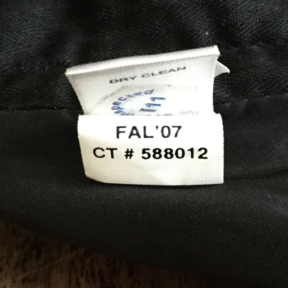 Banana Republic Ryan Fit Pin Stripe Trousers Stretch Wool Blend Lined Black Sz 6 - Picture 8 of 11